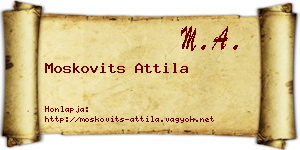 Moskovits Attila névjegykártya
