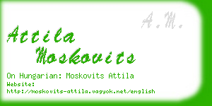 attila moskovits business card